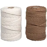 Rayher Makramee Garn Set 2 Spulen 2,2 mm ø 70 m