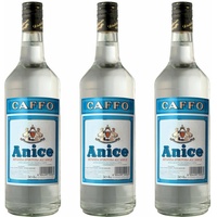 Anice Caffo Anisschnaps 3er Set, Anis Spirituose aus Kalabrien Alkohol 40% 3x1 L