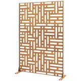 casa.pro Trennwand 180 x 120 cm Braun Stahl