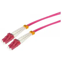 Tecline LWL Patchkabel HD 50/125μm Multimode OM4-Faser LC Duplex Stecker/Stecker - Kabel (30 m), Netzwerkkabel