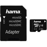 Hama microSDXC 64GB Class 10 80MB/s UHS-I + SD-Adapter/Foto