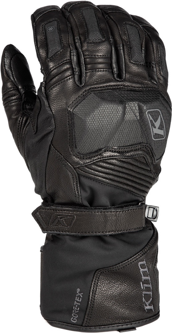 Klim Badlands GTX Long Motorfiets handschoenen, zwart, M