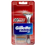 Gillette Sensor 3 Red Edition Rasierer + 6 Ersatzrasierklingen