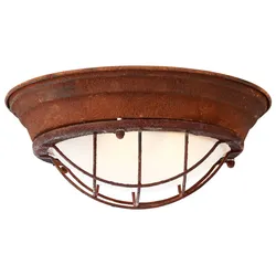 BRILLIANT Lampe Typhoon Wand- und Deckenleuchte 34cm rostfarbend/weiß   2x A60, E27, 40W, geeignet für Normallampen (nicht enthalten)   Für LED-Leuchtmittel geeignet