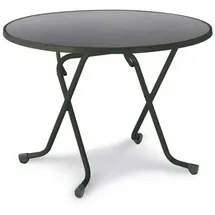 BEST Freizeitmöbel Primo Klapptisch Ø 100 x 70 cm anthrazit
