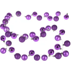 Lichterkette Weihnachten LED Lila 2m Kugeln