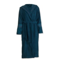 Pip Studio Bademantel Soft Zellige Bathrobe Dark Blue M Dunkelblau 100% Cotton, terry, Bademantel Damen und Herren Morgenmantel Frottee