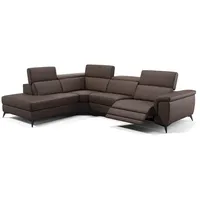 Sofanella Wohnlandschaft Leder AMARO, Wohnlandschaft, Ecksofa, Sofalandschaft, XXL Sofa, Leder Sofas braun 286 cm x 97 cm x 108 cm
