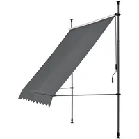 pro.tec Klemmmarkise Lindos 250 x 120 cm grau