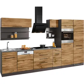 kochstation Küchenzeile KS-Tulsa 350 cm braun