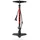 Aaron Sport One Luftpumpe Fahrrad-Stand-Pumpe für alle Ventile mit Manometer rot