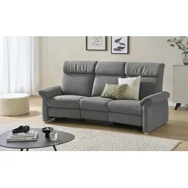 Wohnwert Trapezsofa Mikrofaser 3-Sitzer Grau