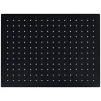 VidaXL Regenbrause Edelstahl 40x30 cm Rechteckig Schwarz