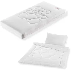 Sparset Junior Duo – Kindermatratze m. Trittkante 70x160 cm, inkl. Decke und Kissen