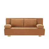Nils Olsen Schlafcouch Mikrofaser 2-Sitzer Braun
