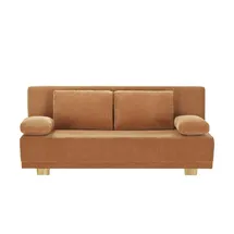 Nils Olsen Schlafcouch Mikrofaser 2-Sitzer Braun