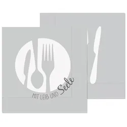la vida Servietten Mit Leib und Seele - grau (20St)
