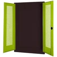 C+P Modul-Sportgeräteschrank mit Lochblech-Flügeltüren. HxBxT 195x120x50 cm Ergo EINHEITSFARBE