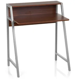 HJH Office Schreibtisch Dumont Walnuss / Silber