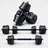 LACESTONE 2in1 Hantelset Kurzhantel Langhantel Set 40 kg schwarz / blau
