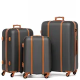 FERGÉ Kofferset Hartschale 3-teilig Hartschale 3 teilig Koffer Set MILANO in grau | Gr.: onesize