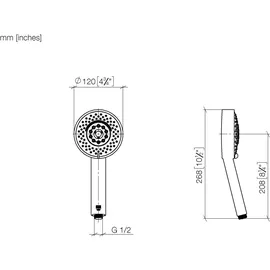 Dornbracht Handbrause, vierfach verstellbar, 28012979-19, Farbe: Dark Chrome