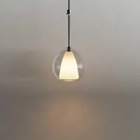 S.LUCE Belluna Glas-Pendelleuchte 150cm Textilkabel