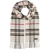 Fraas Schal Cashmink® Scarf with Plaid Cream-White