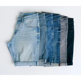 Tom Tailor Herren TTJOSH REGULAR SLIM Jeans Shorts, blau, Uni, Gr. 34