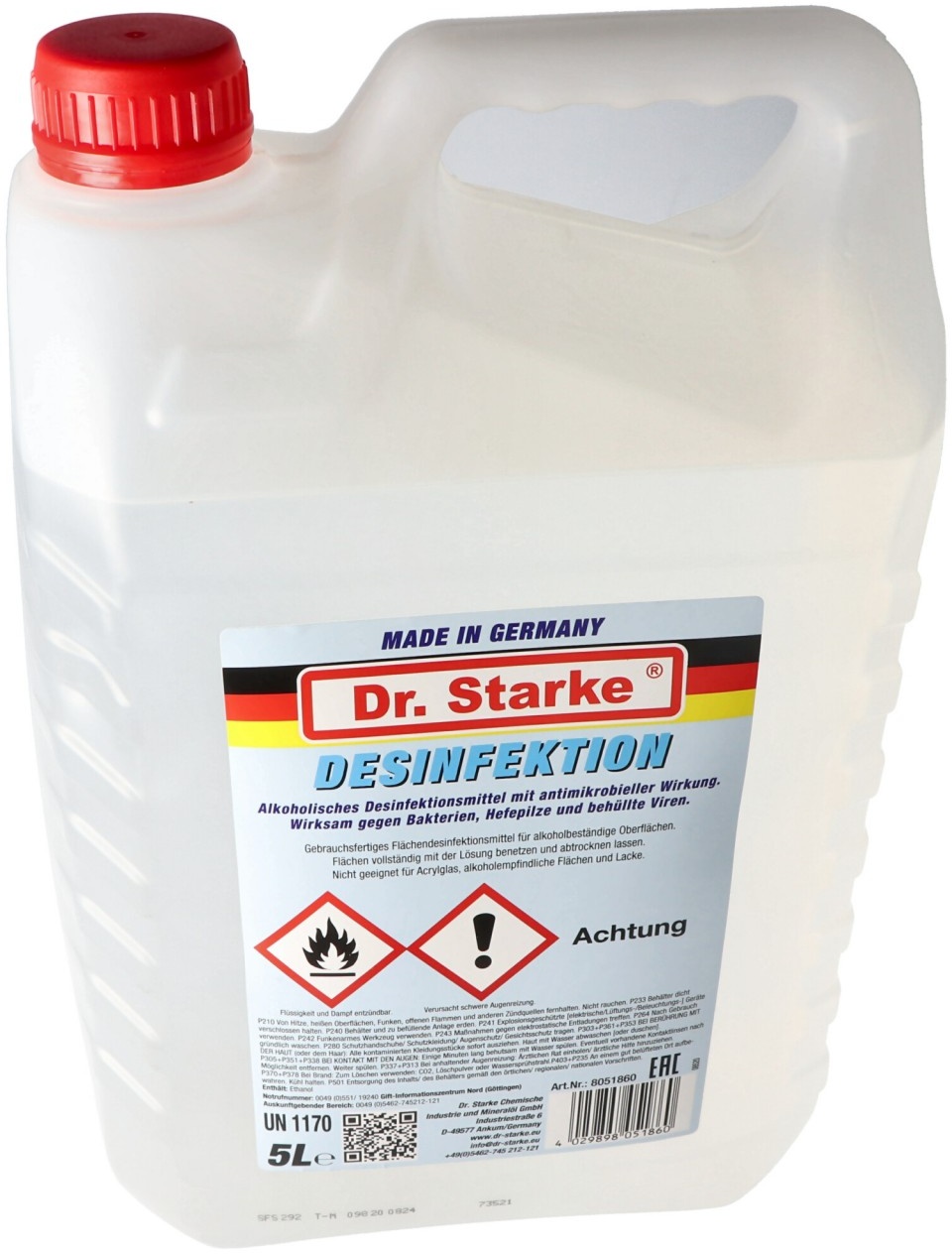 Dr. Starke Flächendesinfektionsmittel UN1170 5 Liter Made in Germany