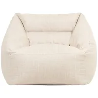 I.C.O.N. Icon Natalia Outdoor Sitzsack Sessel für Erwachsene, Beige, Stoff für Drinnen und Draußen, Riesen Sitzsack mit Füllung, Bequemer Sessel, Garten, Terrasse, Lounge, Wohnzimmer Möbel