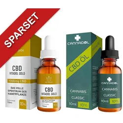 Vitadol Gold 10% Cbd Öl + Cbd 10% Bio Cannadol Hanfextrakt Class