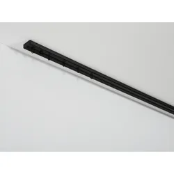 Vorhangschiene GARDINIA "schwarz", schwarz, L:210cm, Kunststoff, Gardinenstangen, mit Bohren, verschraubt, Serie GK1