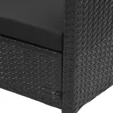 Möbilia Sitzgruppe Polyrattan schwarz