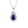 Elli Halskette Tropfen Synthetischer Saphir Blau 925 Sterling Silber