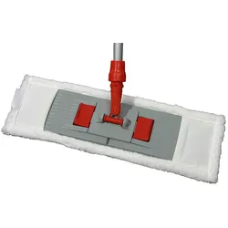 CleanSV MopSet 50 cm 3 teilig, Wischset Putzset: Mophalter Mikrofasermop Wischmop und Teleskopstiehl