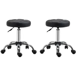 HOMCOM Salon Hocker Kunstleder, Schaumstoff