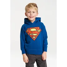 LOGOSHIRT Kapuzen-Sweatshirt Superman Blau/Gelb/Rot 80
