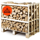 Onlydry Brennholz Eiche mit weniger als 18% Feuchtigkeit Palette - Perfekt für Ofen, Feuerschale, Kamin, Kaminofen -Premium Qualität Sauberes und trockenes Kaminholz/Feuerholz (Eiche, 1 RM; 1.5 SRM)