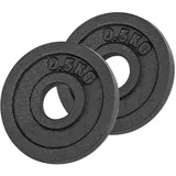 Hantelscheibe aus Gußeisen, Hantel, Gewichte, 2x Stück: 0,5 kg