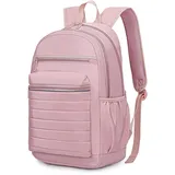 KEOFID Rucksack Damen, Wasserdicht Kleiner Rucksack, Damenrucksack Geldbörse, Elegant Daypack für Freizeit Schule Reisen Arbeit(Hellrosa)