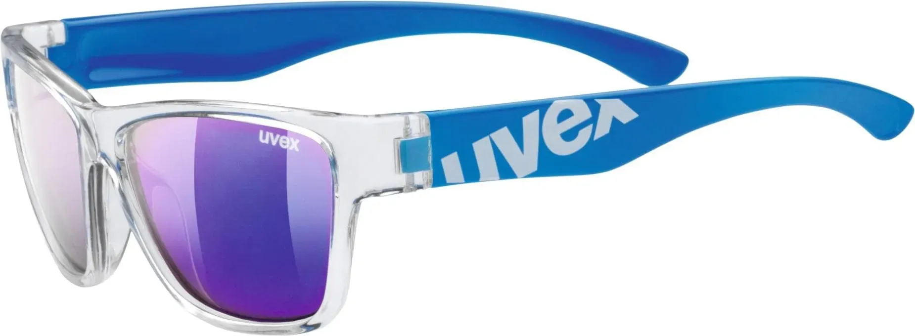 Uvex Sports, Unisex, Sportbrille, Sportstyle 508 (clear-blue*, mirror blue (S3)), Blau, Transparent