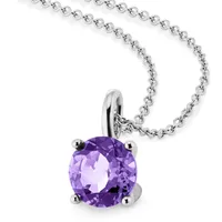 Orolino Kette mit Anhänger »Gold 585 mit natürlichem Amethyst 45cm lang«, 11111069-0 weiß