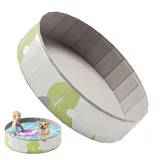 ‌Hundepool Faltbar Für Große & Kleine Hunde - Stabiles Planschbecken Aus PVC | Katzenbadewanne Für Garten/Camping | Nicht Aufblasbar, Leicht Zu Verstauen