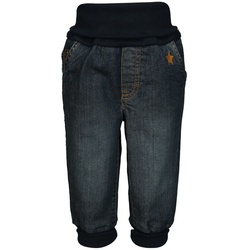 zoolaboo - Jeans-Hose BASIC mit Ripp-Bündchen in darkblue, Gr.74