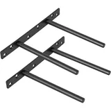 SAYAYO Tablarträger Unsichtbar Regalträger Schwarz Versteckte Regalhalterung Schwebende mit Schrauben für Wand Montage Dekoration Kabinett Möbel in Küche Oder im Wohnzimmer 2 Stück