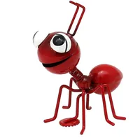 Dekohelden24 Metall Ameise mit Magnet/Kühlschrankmagnet in Rot, Maße L/B/H: