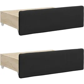 vidaXL Tagesbett Ausziehbar mit Schubladen Schwarz 90x200cm Kunstleder