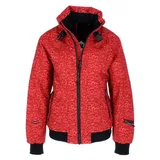 Chiemsee Women's im angesagten Blouson-Schnitt und All-Over-Print Jacket, Red/Dark Red Ao, 1061702, L - Rot/Dunkelrot - L