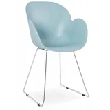 KADIMA DESIGN Schalenstuhl, Blau, Kunststoff 59x87x58 cm, Esszimmer, Stühle, Esszimmerstühle, Armlehnenstühle